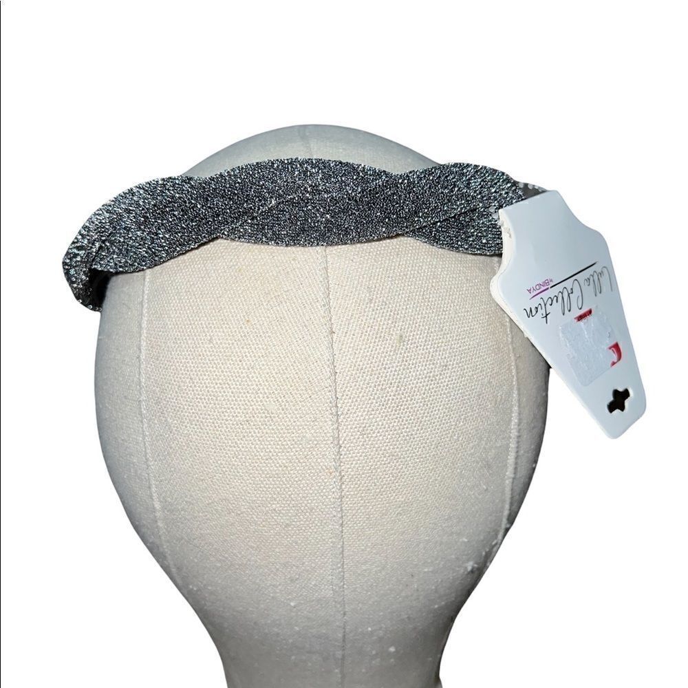 Lulla Collection by Bindaya Silver & Black Sparkle Headband One Size New